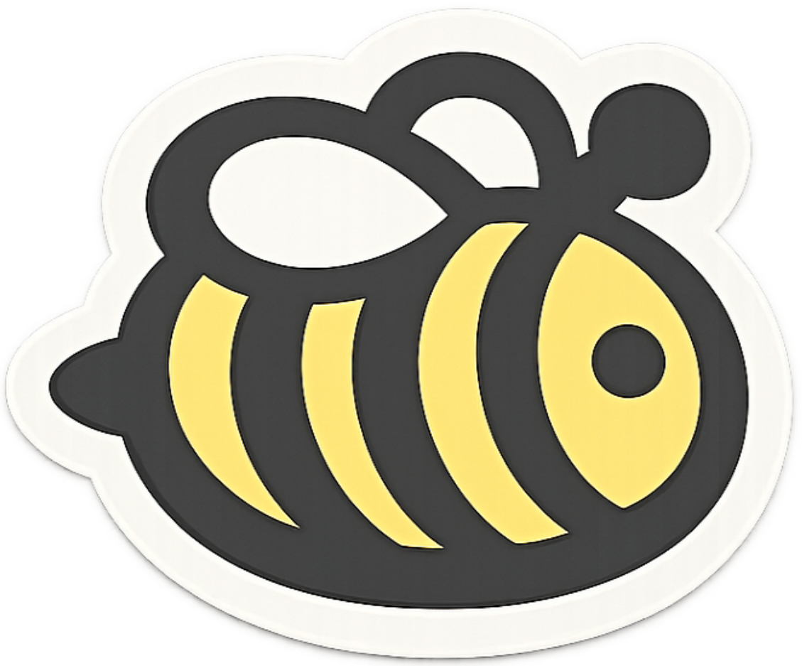 HoneyLoop bee mascot